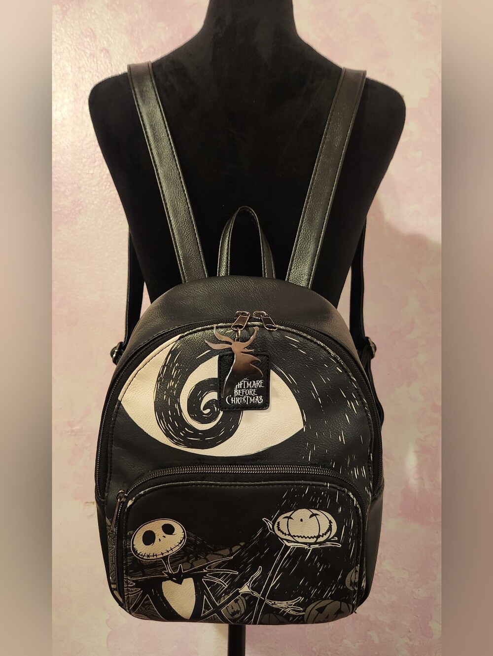 The Nightmare Before Christmas Black Graphic Mini Backpack